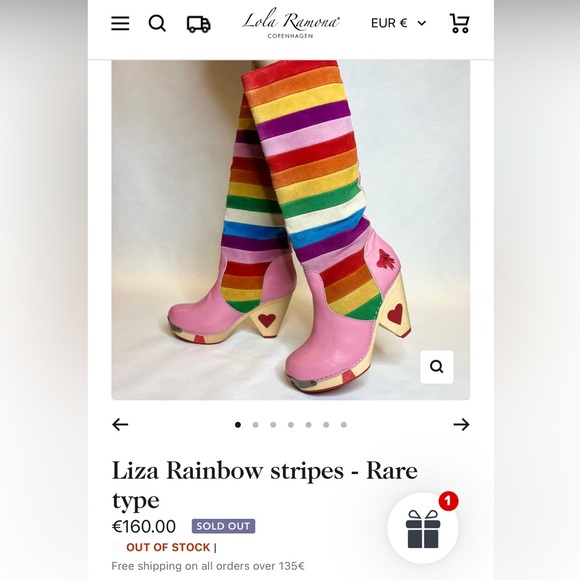 lola ramona Shoes - Lola Ramona ~ knee high rainbow boots~ excellent condition~woman 40 or USA 9-9.5